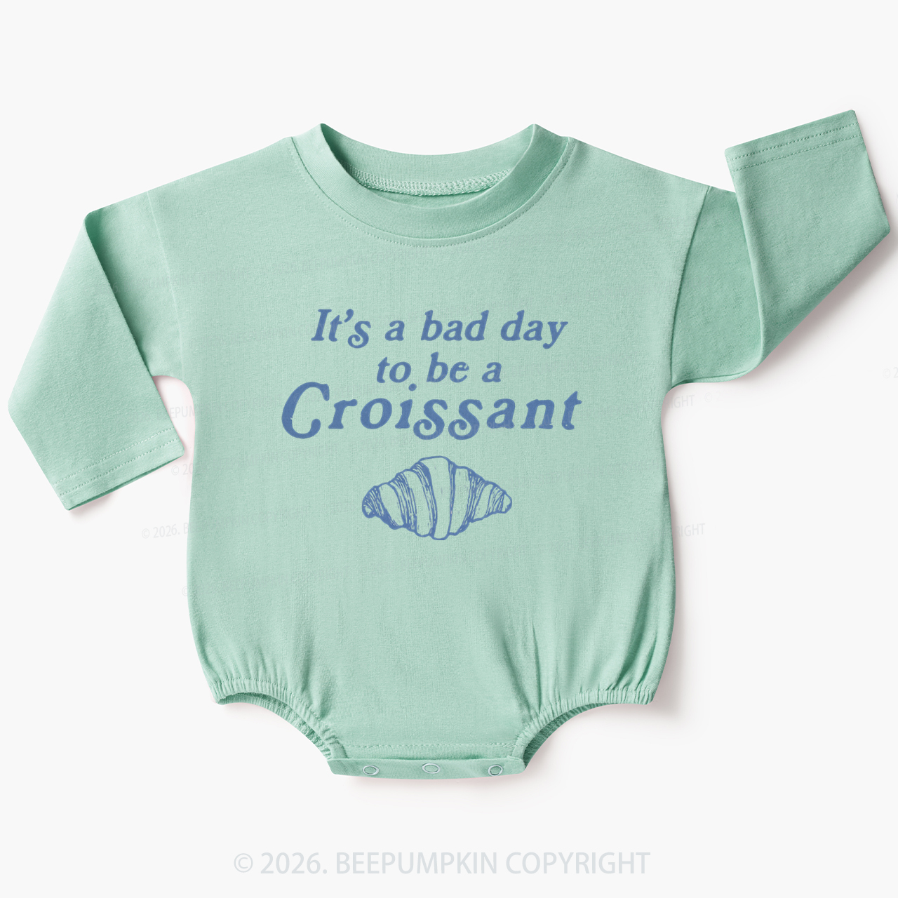 Bad Day for Croissants Baby Bubble Romper