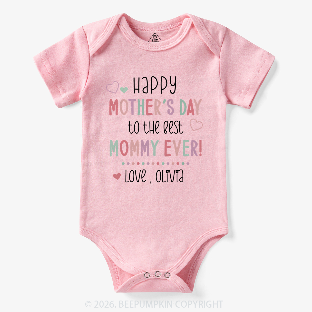 Personalized Best Mom Ever Mother's Day Bodysuit