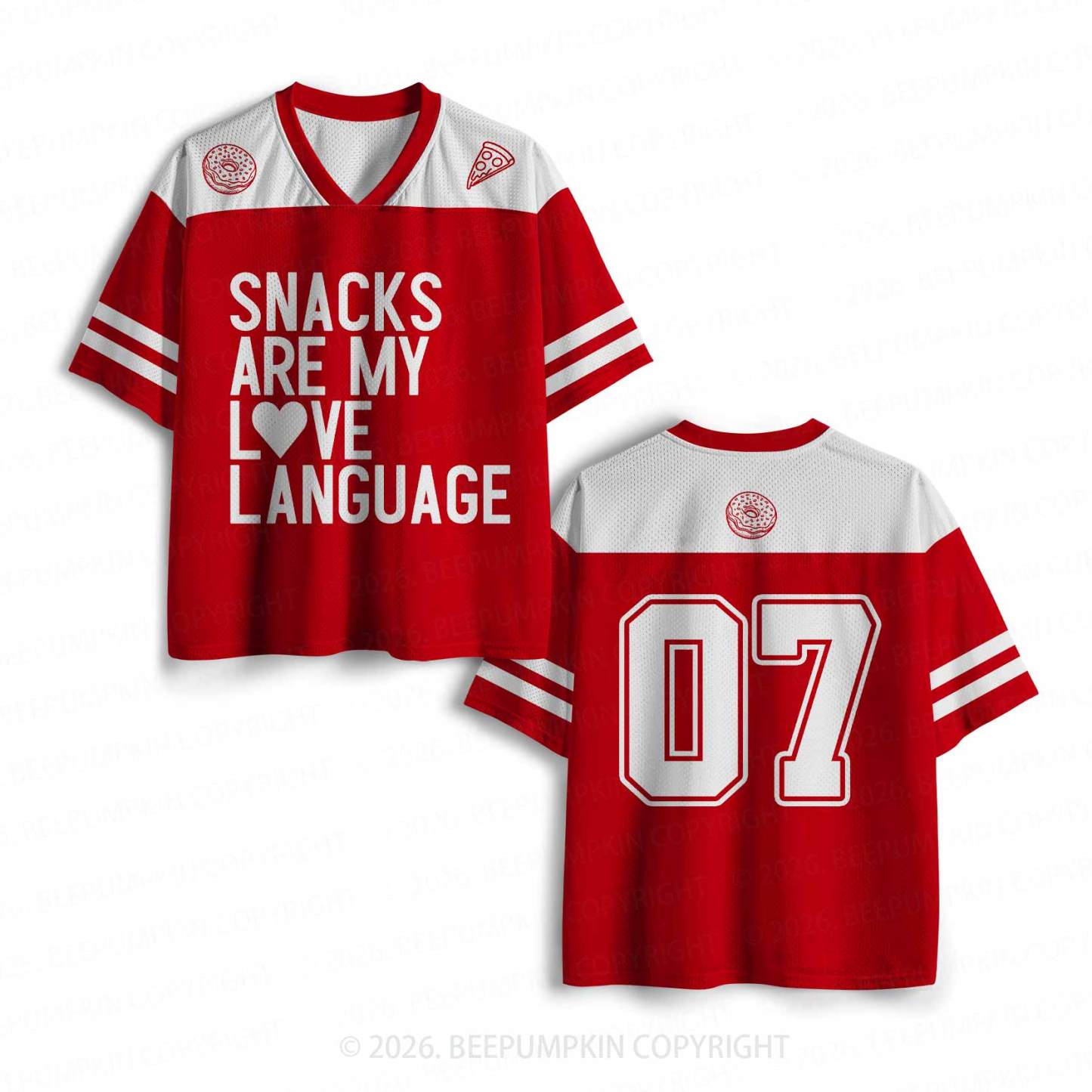 Snacks Are My Love Language Toddler&Kid's Sport Jersey