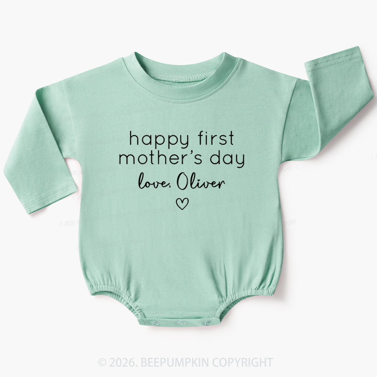 Personalised Retro Happy First Mother's Day Baby Bubble Romper