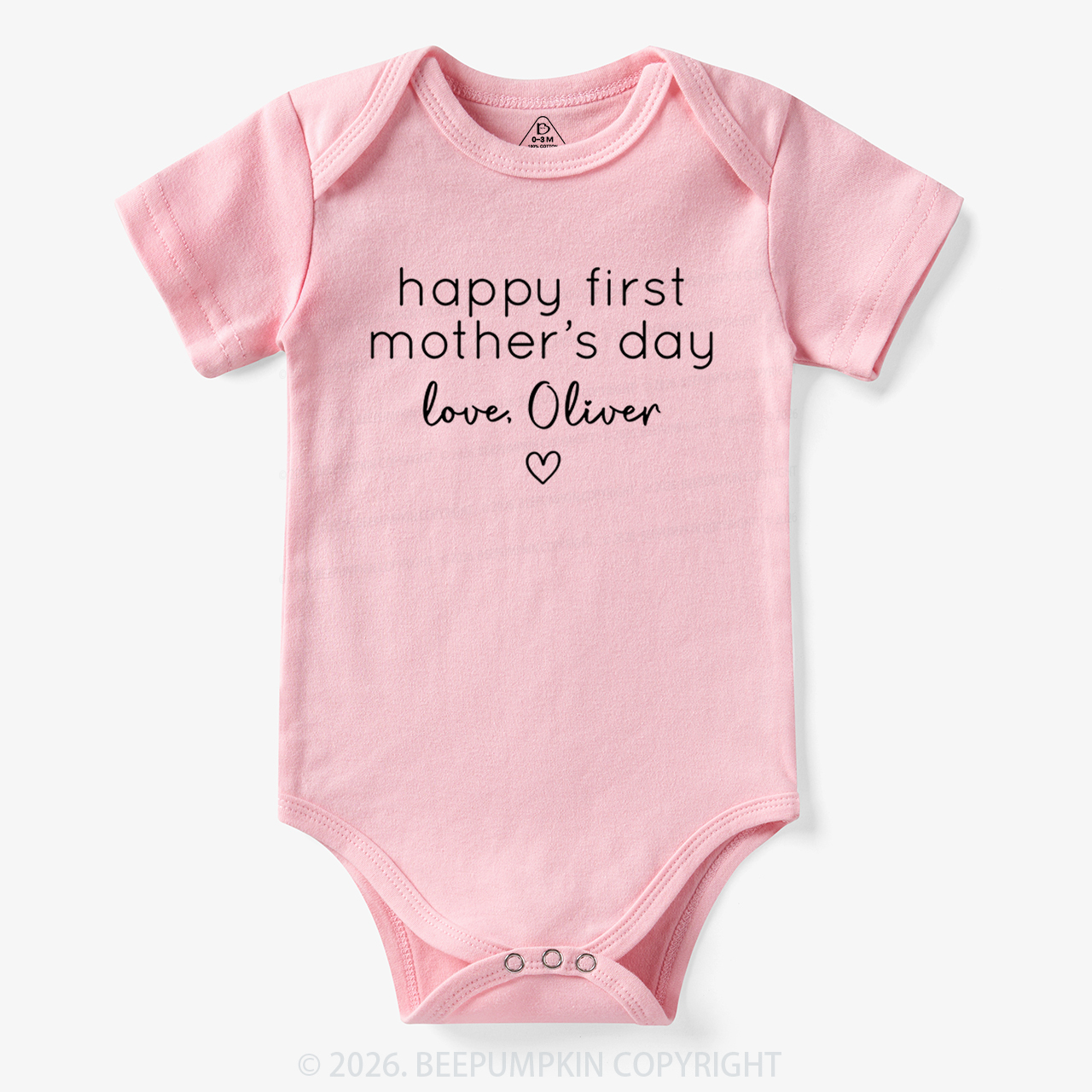 Personalised Retro Happy First Mother's Day Bodysuit