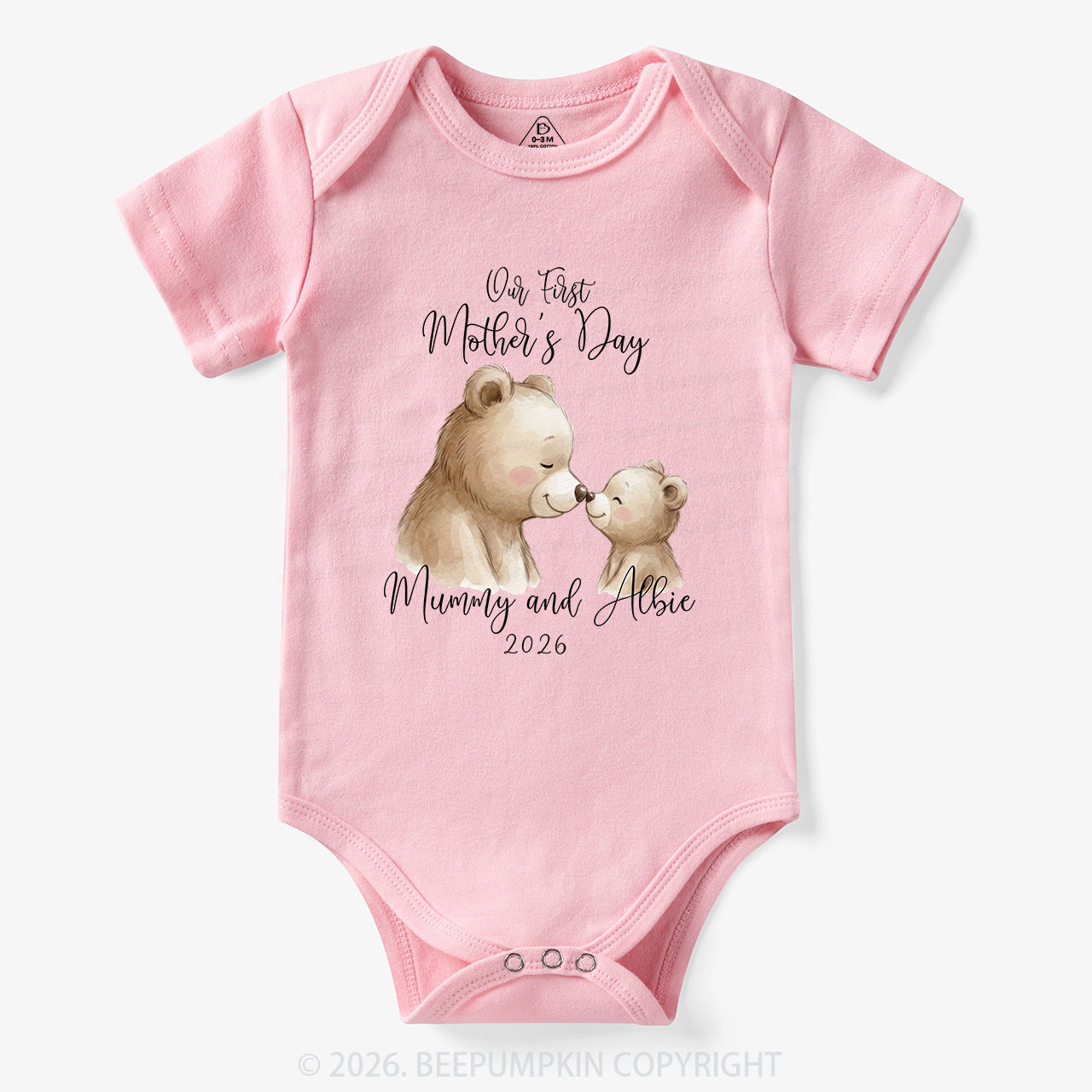 Personalised Teddy Bear First Mother’s Day Bodysuit