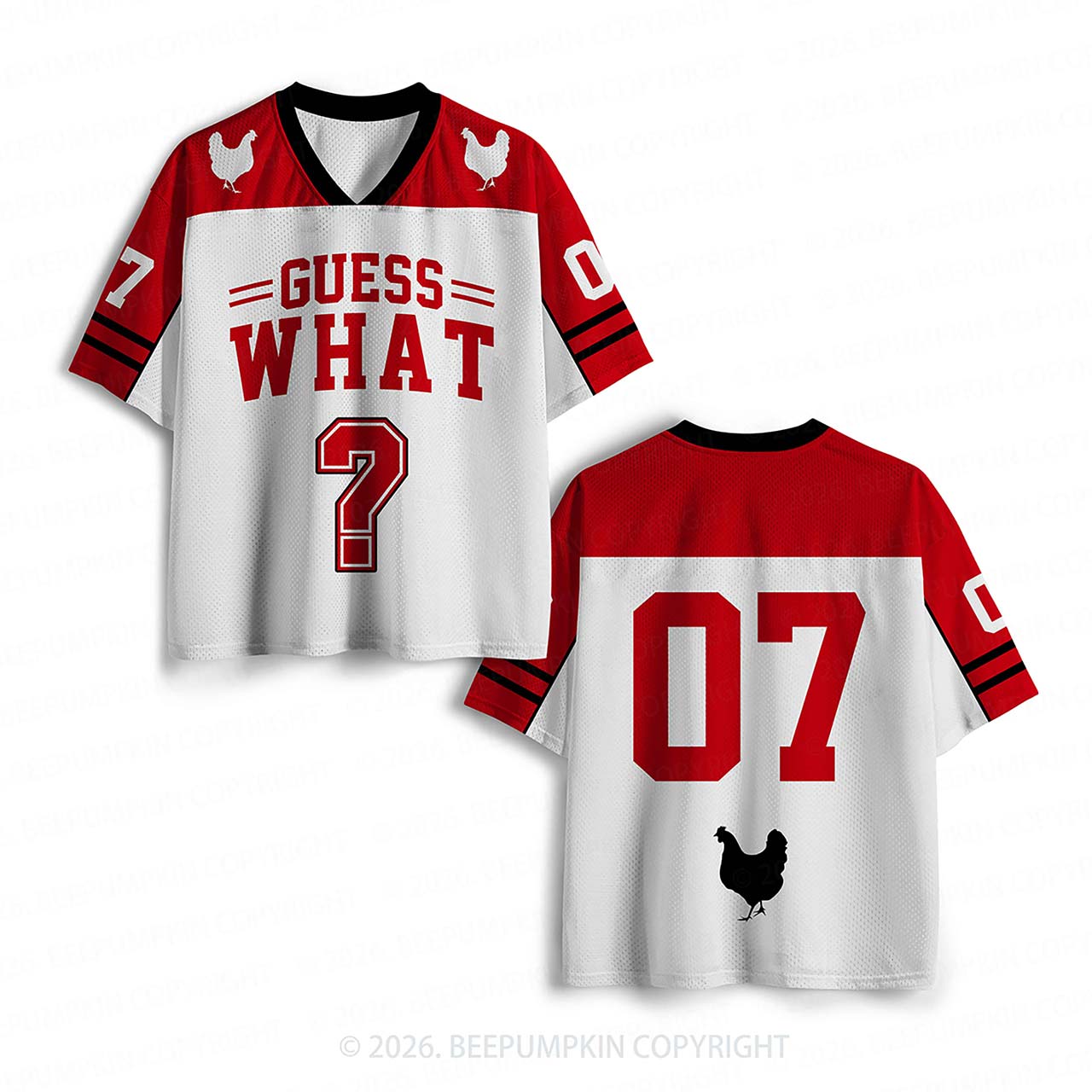 Guess What Chicken Butt Red Toddler&Kid's Sport Jersey