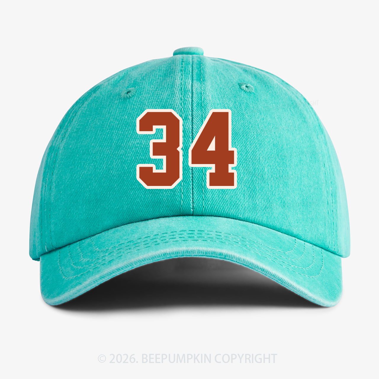 Personalized Number Washed Baseball Cap For Kids