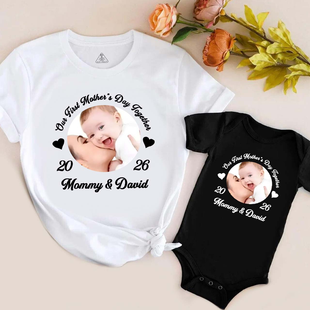 Our First Mother's Day Together With Photos Matching T-Shirts