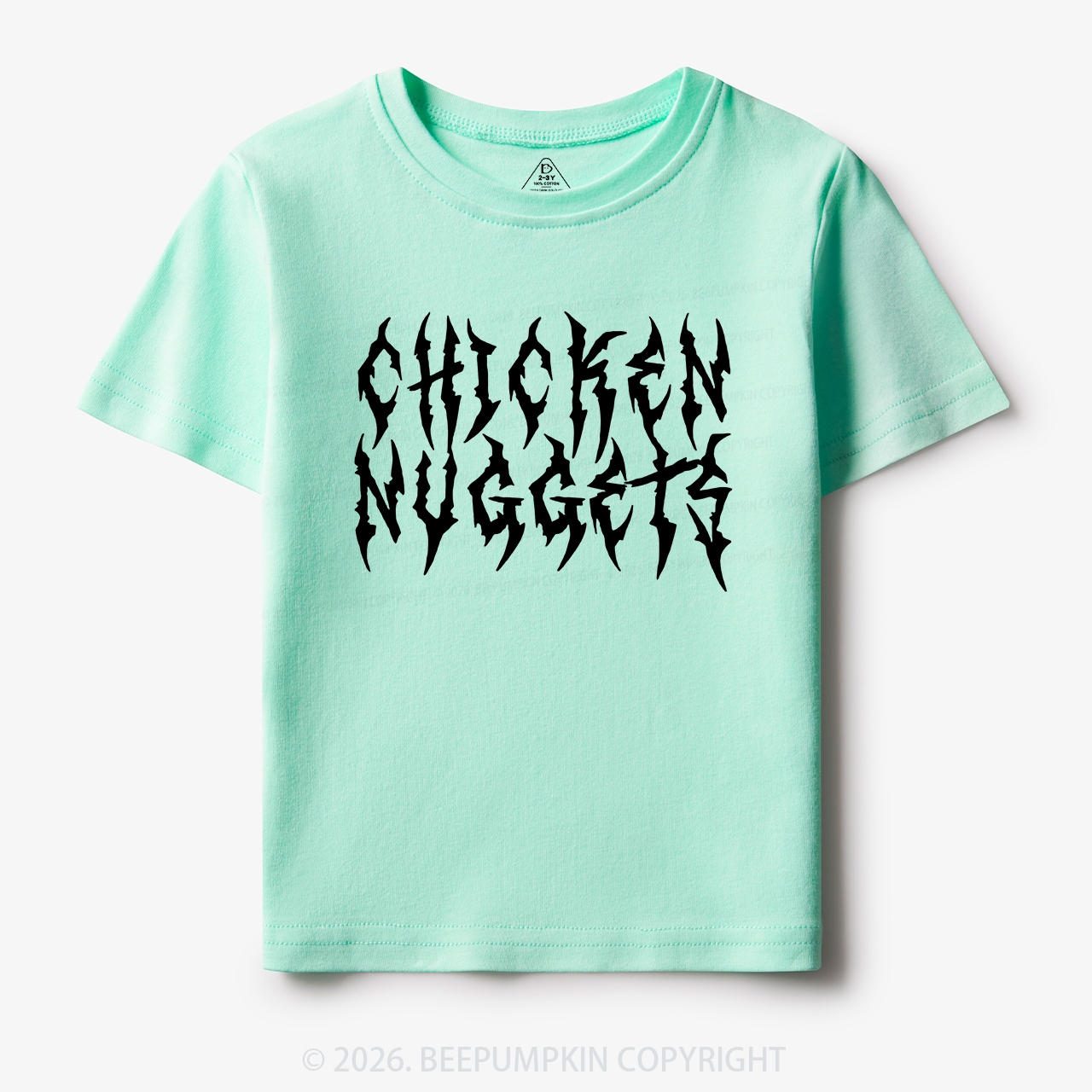 Chicken Nuggets Heavy Metal Font Toddler&Kid's Tees