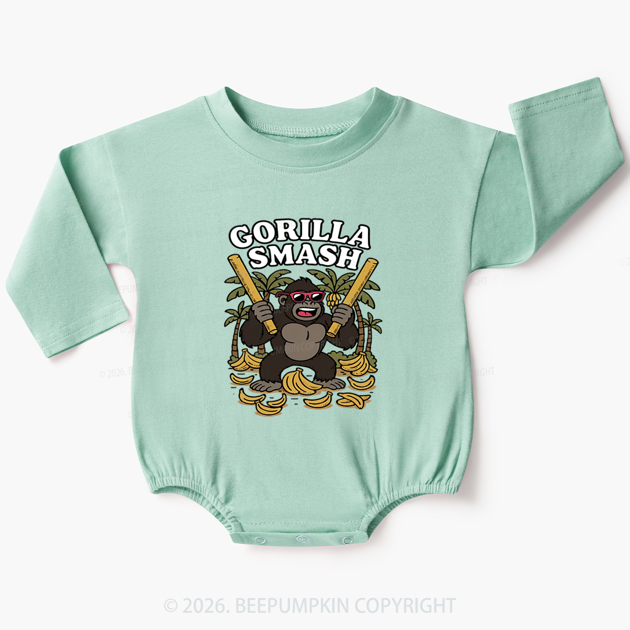 Funny Dance Gorilla Baby Bubble Romper