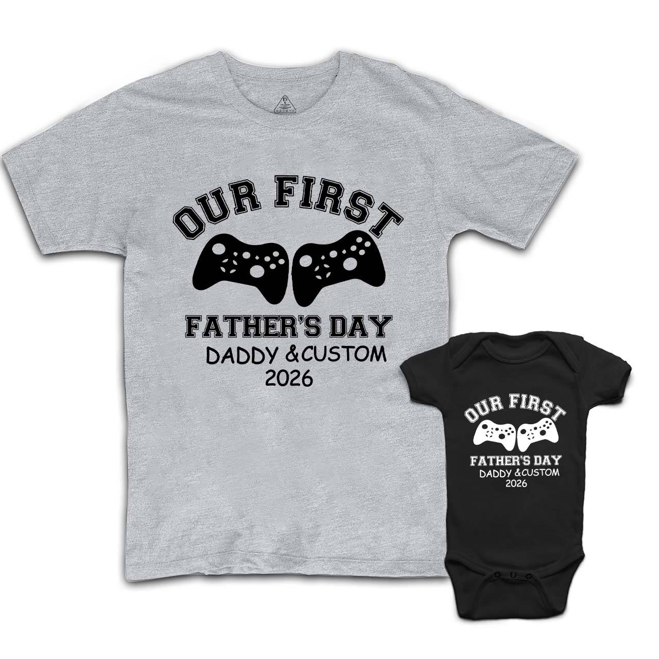 First Time Dad Gift Matching T-Shirts