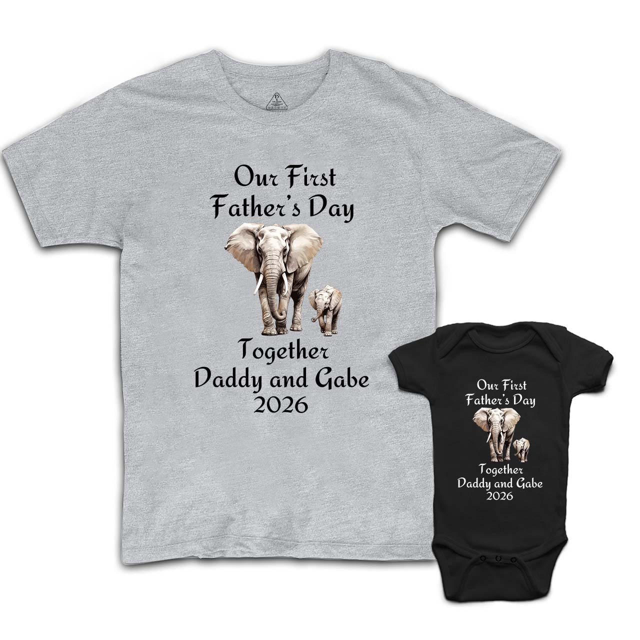 Custom Our First Father's Day Together Daddy And Me Matching Shirt