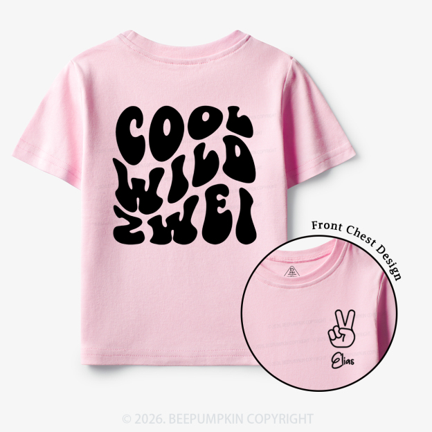 Personalized Birthday Cool Wild Zwei Toddler&Kid's Tees