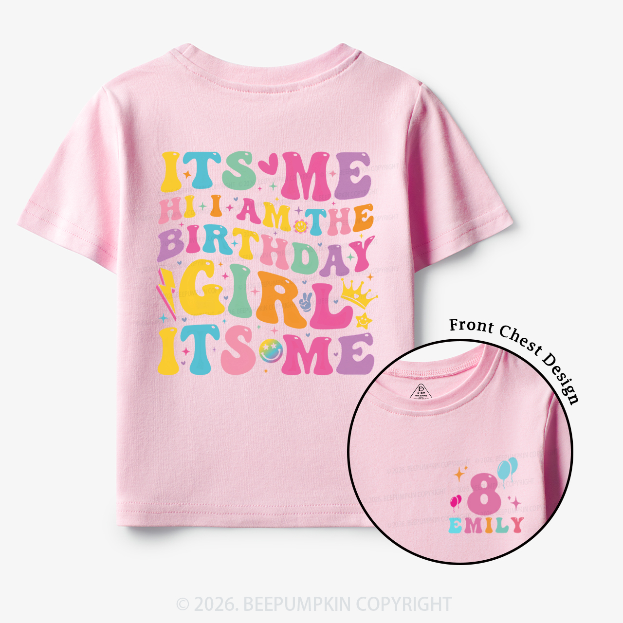 Personalized Birthday It's Me Hi Toddler&Kid's Tees