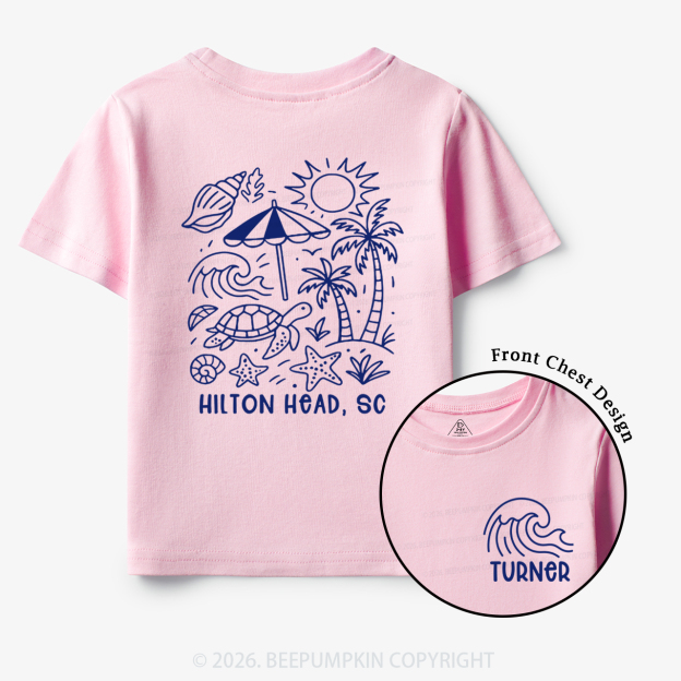 Personalized Name Summer Beach Toddler&Kid's Tees