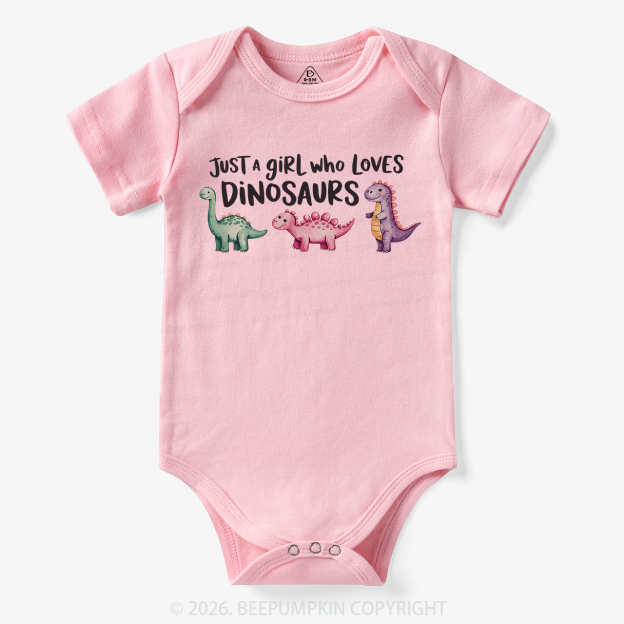 Just A Girl Who Loves Dinosaurs Bodysuit