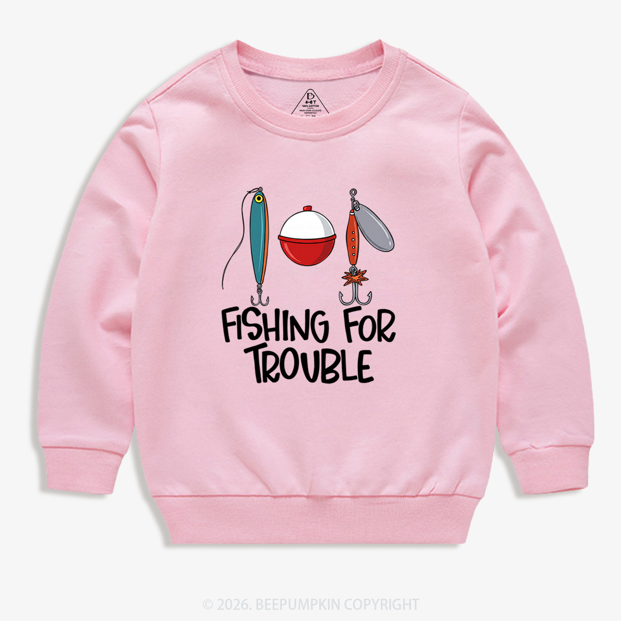 Fishing For Trouble Kid's Sweatshirt