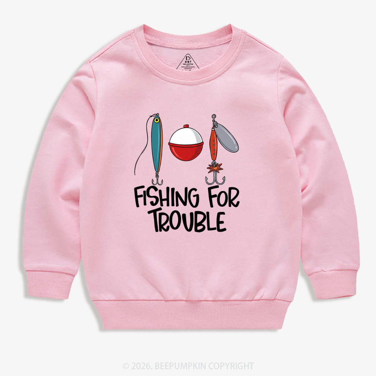 Fishing For Trouble Kid's Sweatshirt