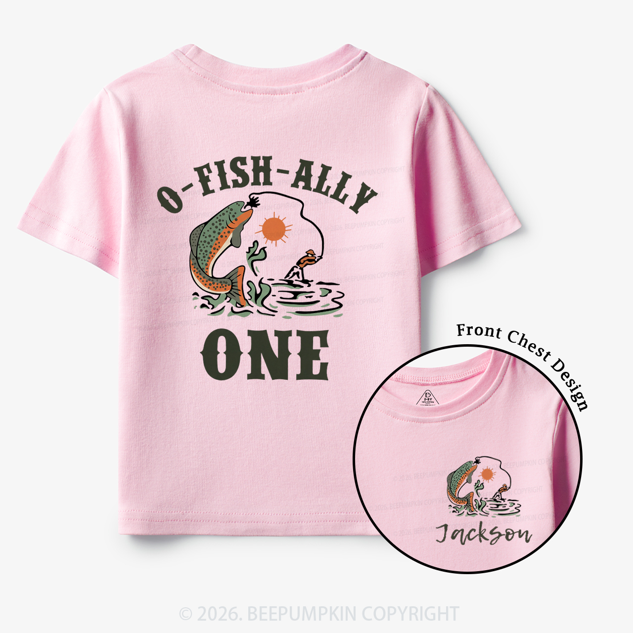 Personalized O-Fish-Ally One Birthday Party Toddler&Kid's Tees