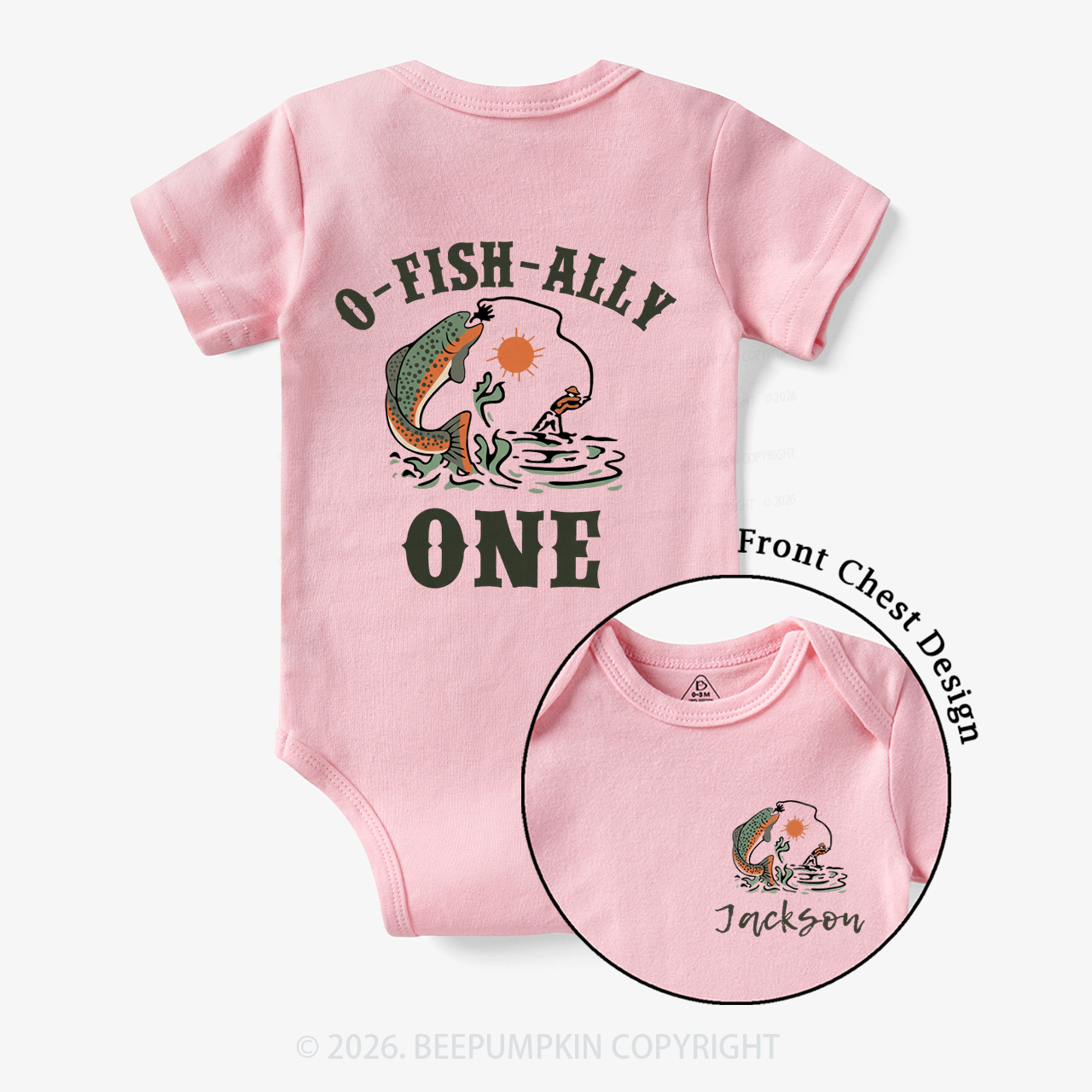Personalized O-Fish-Ally One Birthday Party Bodysuit