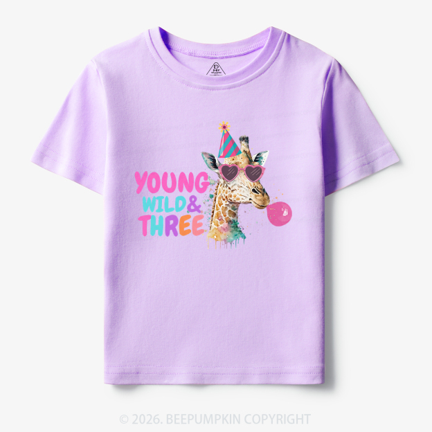 Young Wild Birthday Safari Zoo Toddler&Kid's Tees