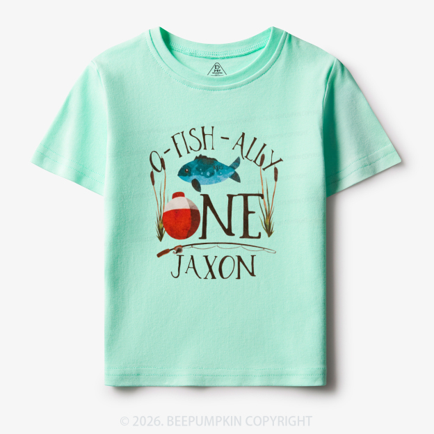 Personalized O-Fish-Ally Fish Birthday Toddler&Kid's Tees