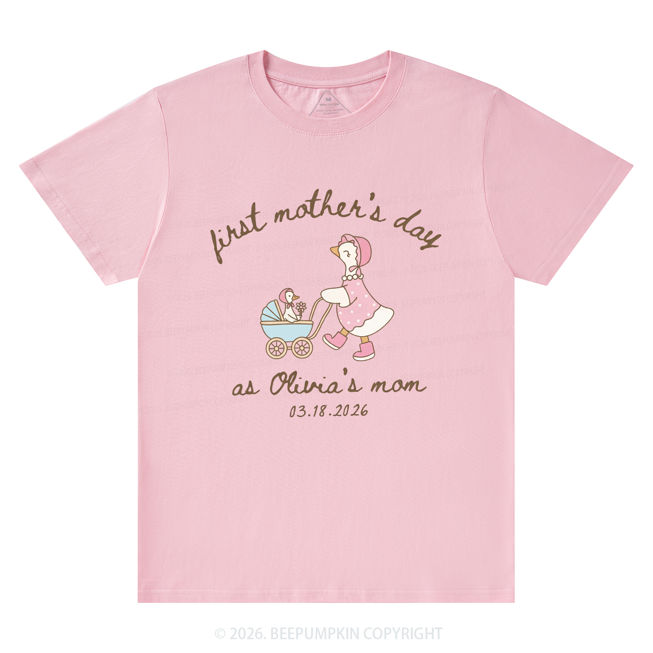 Personalized Goose Mama First Mother's Day T-Shirts