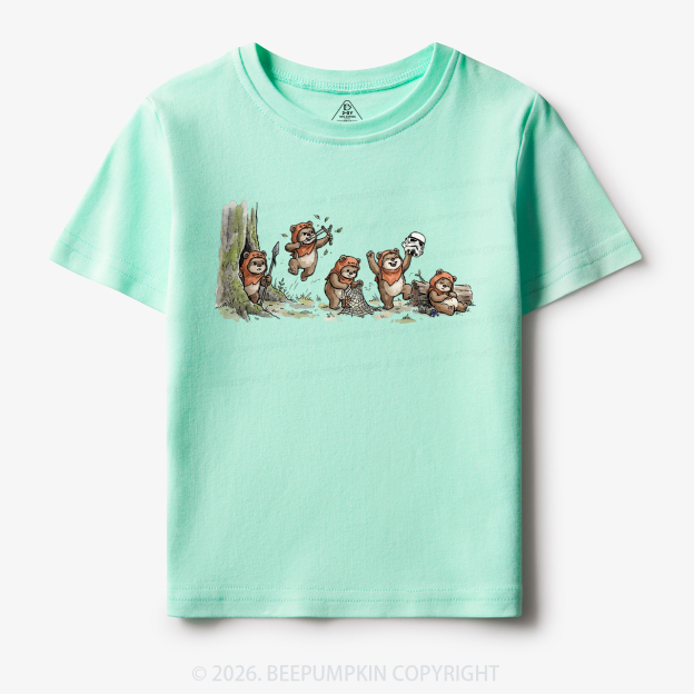 Vintage Galaxy Cute Bear Toddler&Kid's Tees