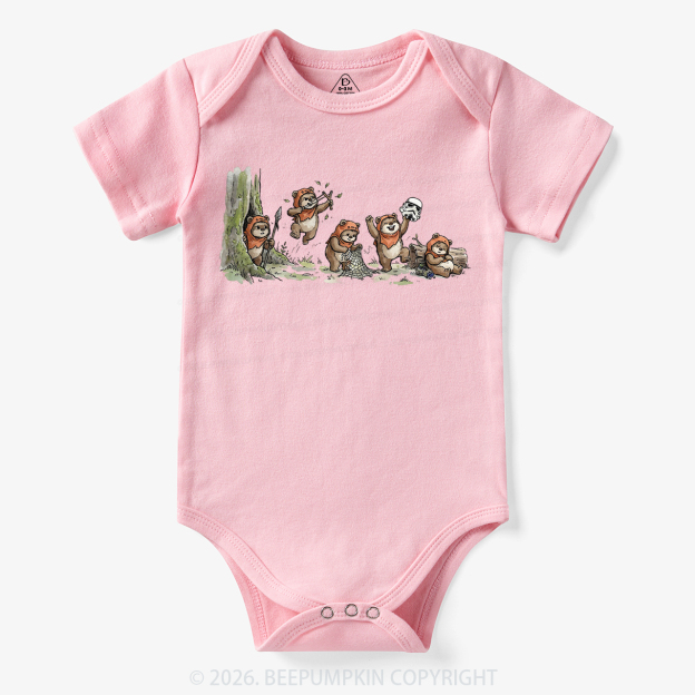 Vintage Galaxy Cute Bear Bodysuit