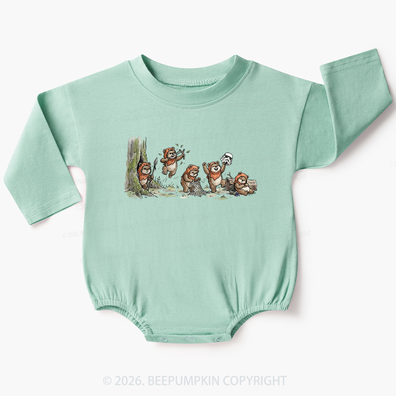 Vintage Galaxy Cute Bear Baby Bubble Romper