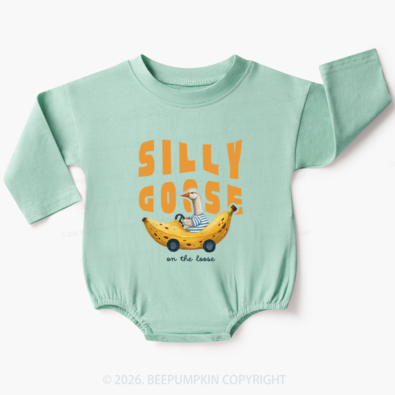 Silly Banana Goose On The Loose Funny Baby Bubble Romper