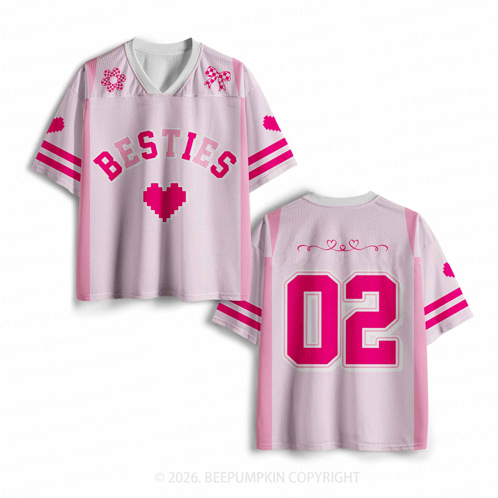 Pretty Besties Mesh Jersey For Family