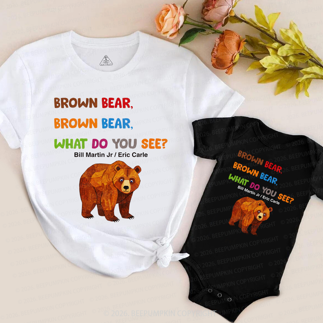 Brown Bear Lover Mom&Me Matching T-Shirts