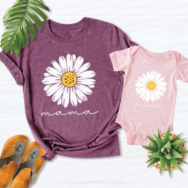 Floral Daisy Mommy And Me Mom&Me Matching T-Shirts