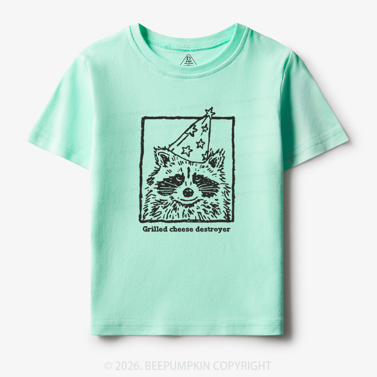 Vintage Raccoon Funny Grilled Cheese Destroyer Toddler&Kid's Tees