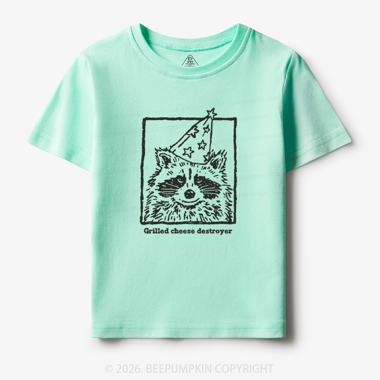 Vintage Raccoon Funny Grilled Cheese Destroyer Toddler&Kid's Tees