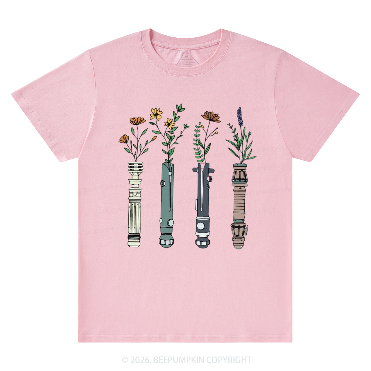 Floral Lightsaber Galaxy T-Shirts