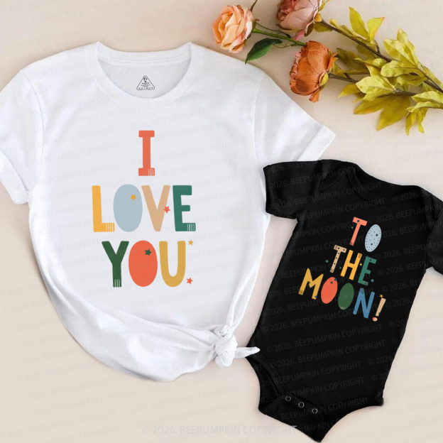 I Love You To the Moon Mom&Me Matching T-Shirts