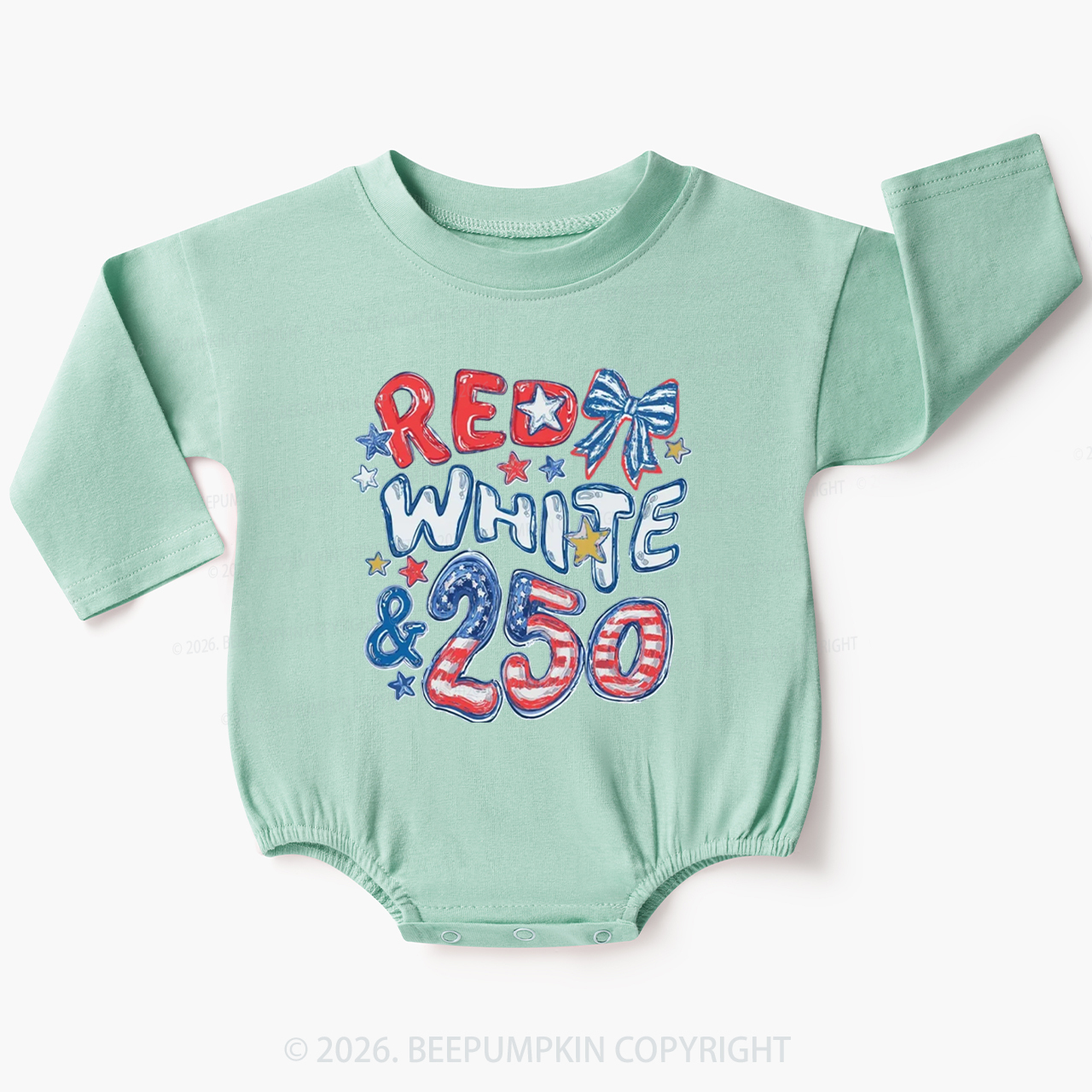 Red White & 250 Anniversary Baby Bubble Romper