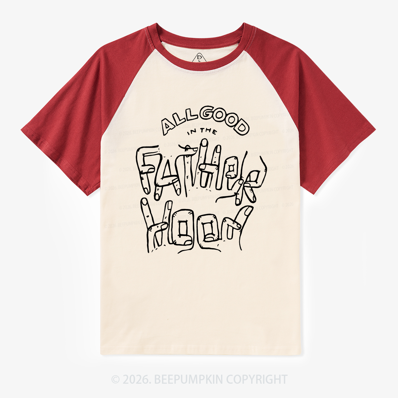 Vintage All Good In The Fatherhood Adult Retro Raglan T-shirt