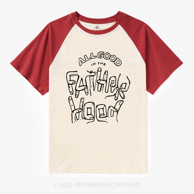 Vintage All Good In The Fatherhood Adult Retro Raglan T-shirt