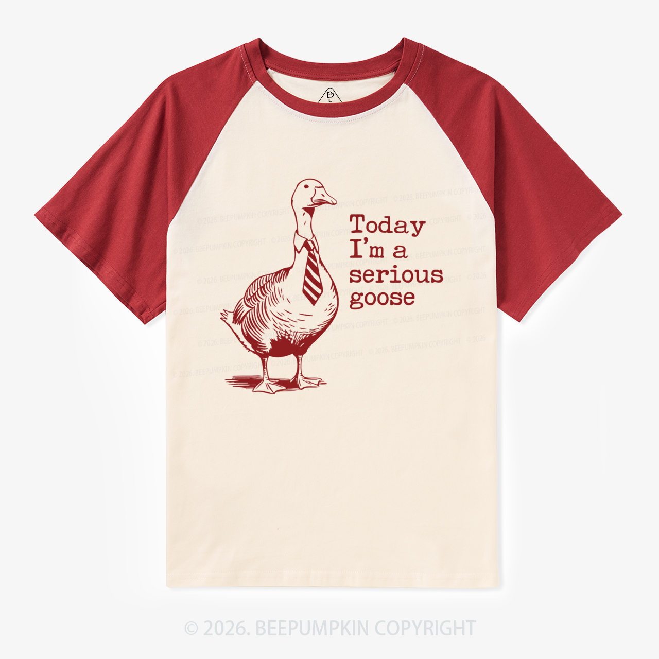 Today I'm A Serious Goose Retro Raglan T-shirt