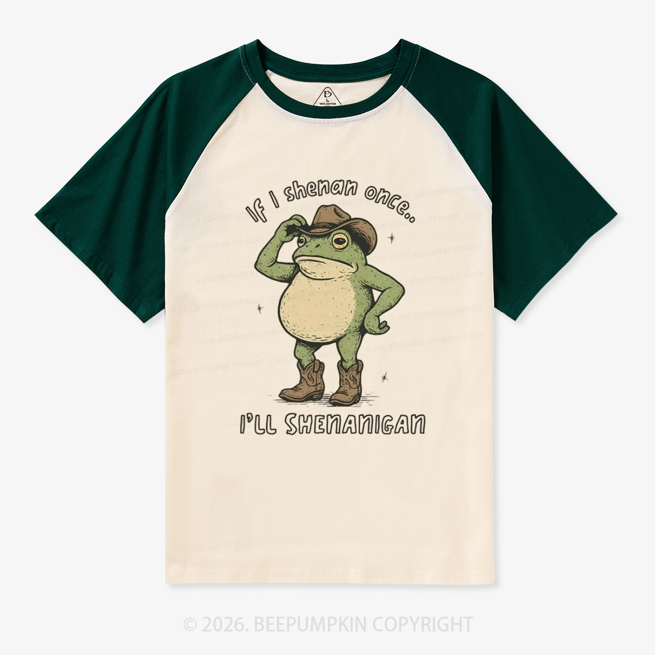 If I Shenan Once I'll Shenanigan Vintage Raglan T-shirt