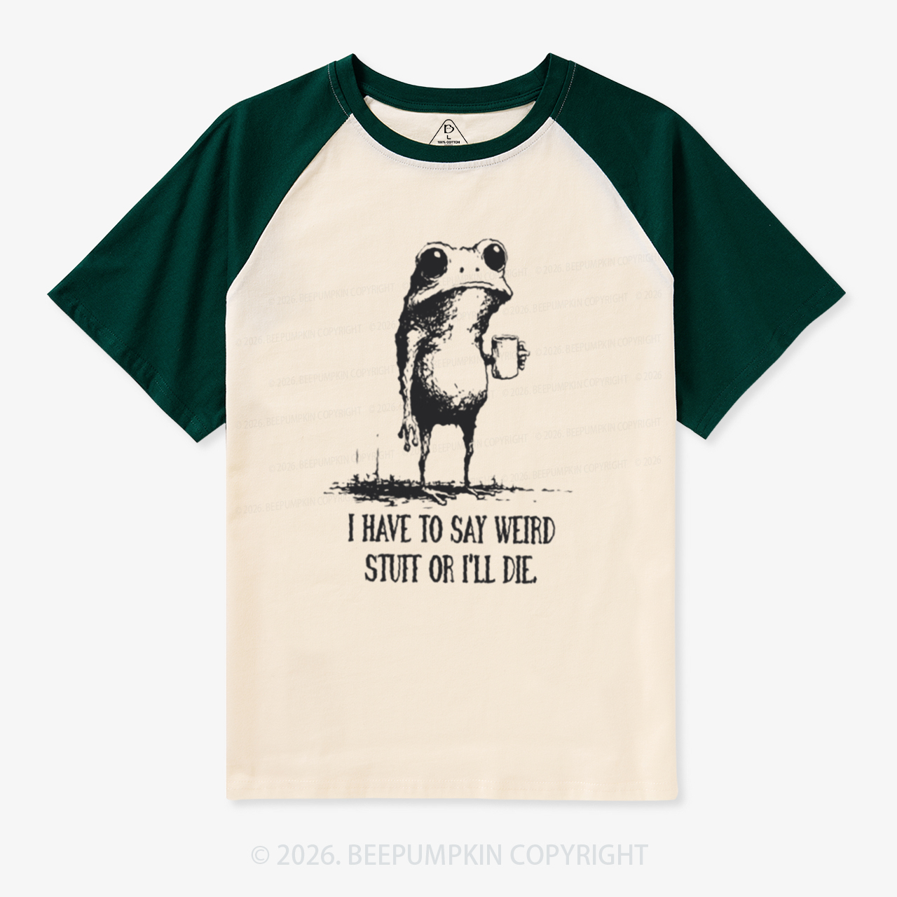 I Have to Say Weird Stuff or I’ll Die Retro Raglan T-shirt