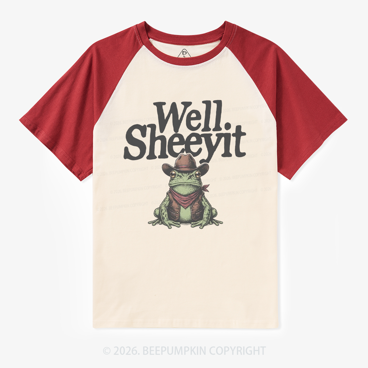 Well Sheeyit Country Frog Vintage Raglan T-shirt