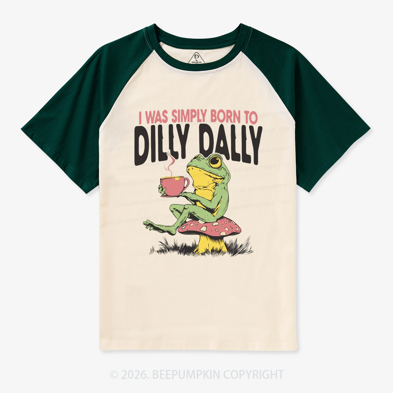Born to Dilly Dally Vintage Raglan T-shirt