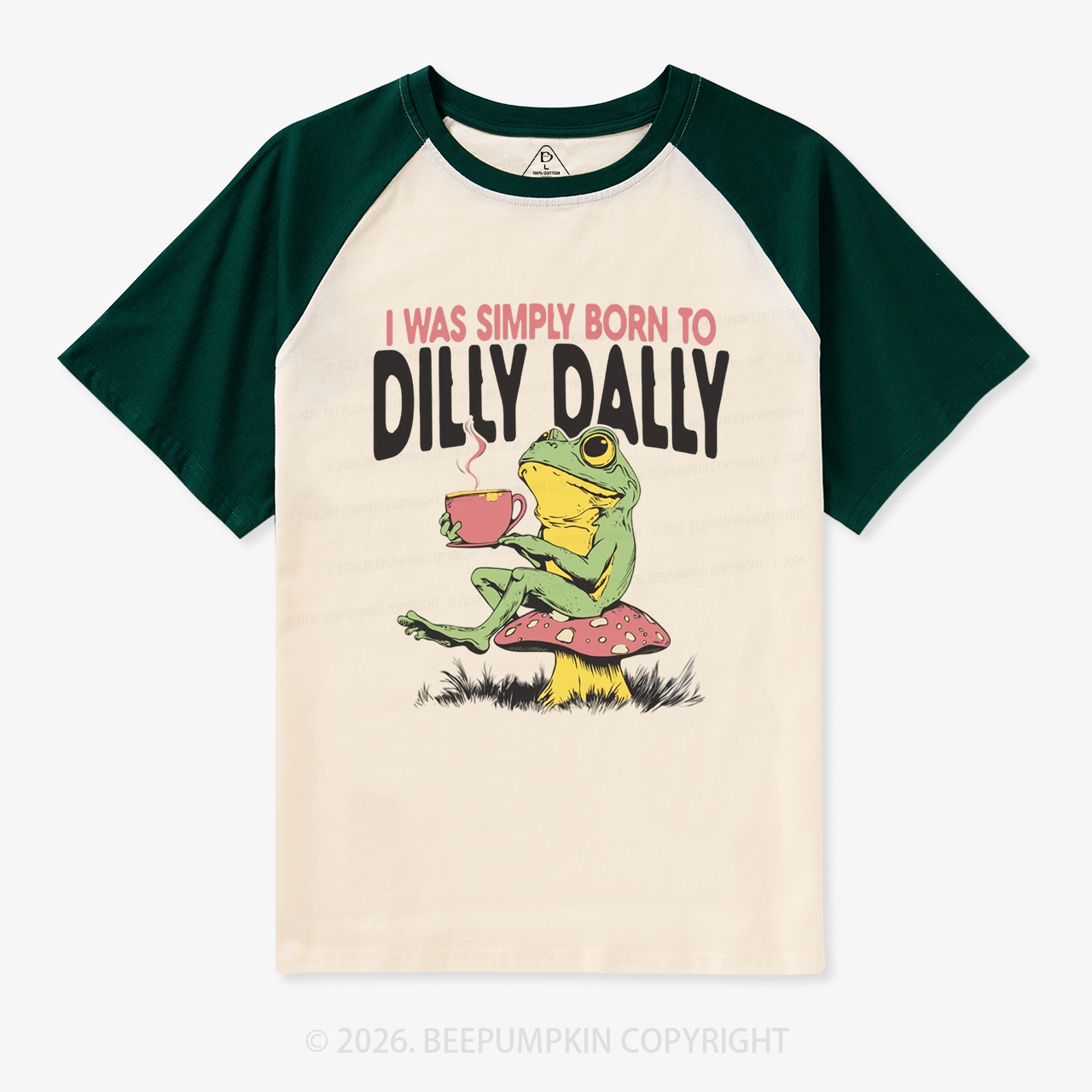 Born to Dilly Dally Vintage Raglan T-shirt