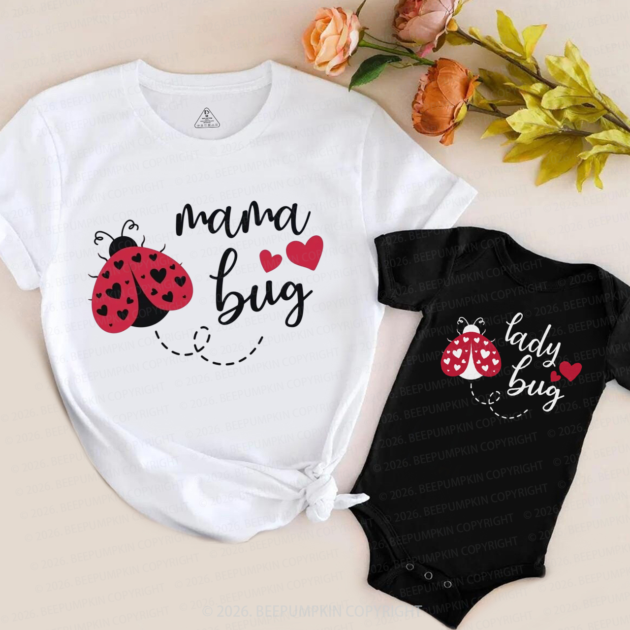 Mama Bug Lady Bug Mom&Me Matching T-Shirts