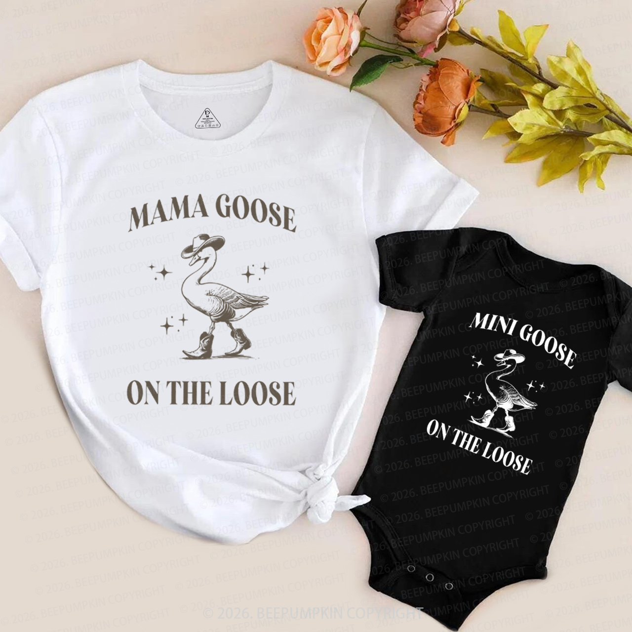 Mama Mini Goose On The Loose Mom&Me Matching T-Shirts