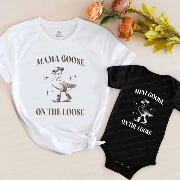 Mama Mini Goose On The Loose Mom&Me Matching T-Shirts