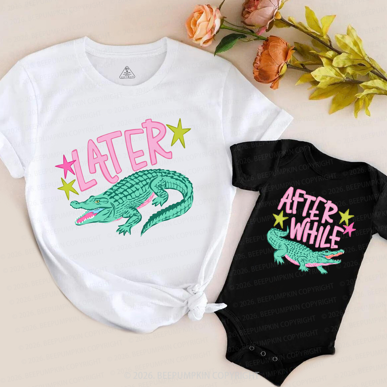 Later Gator After While Crocodile Mom&Me Matching T-Shirts
