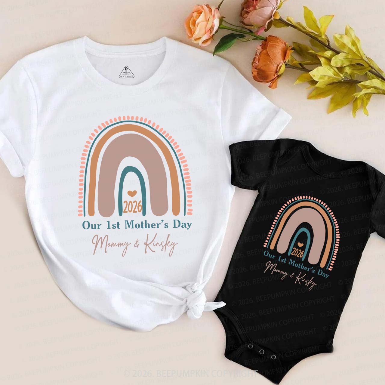 Rainbow Mother's Day Mom&Me Matching Tees