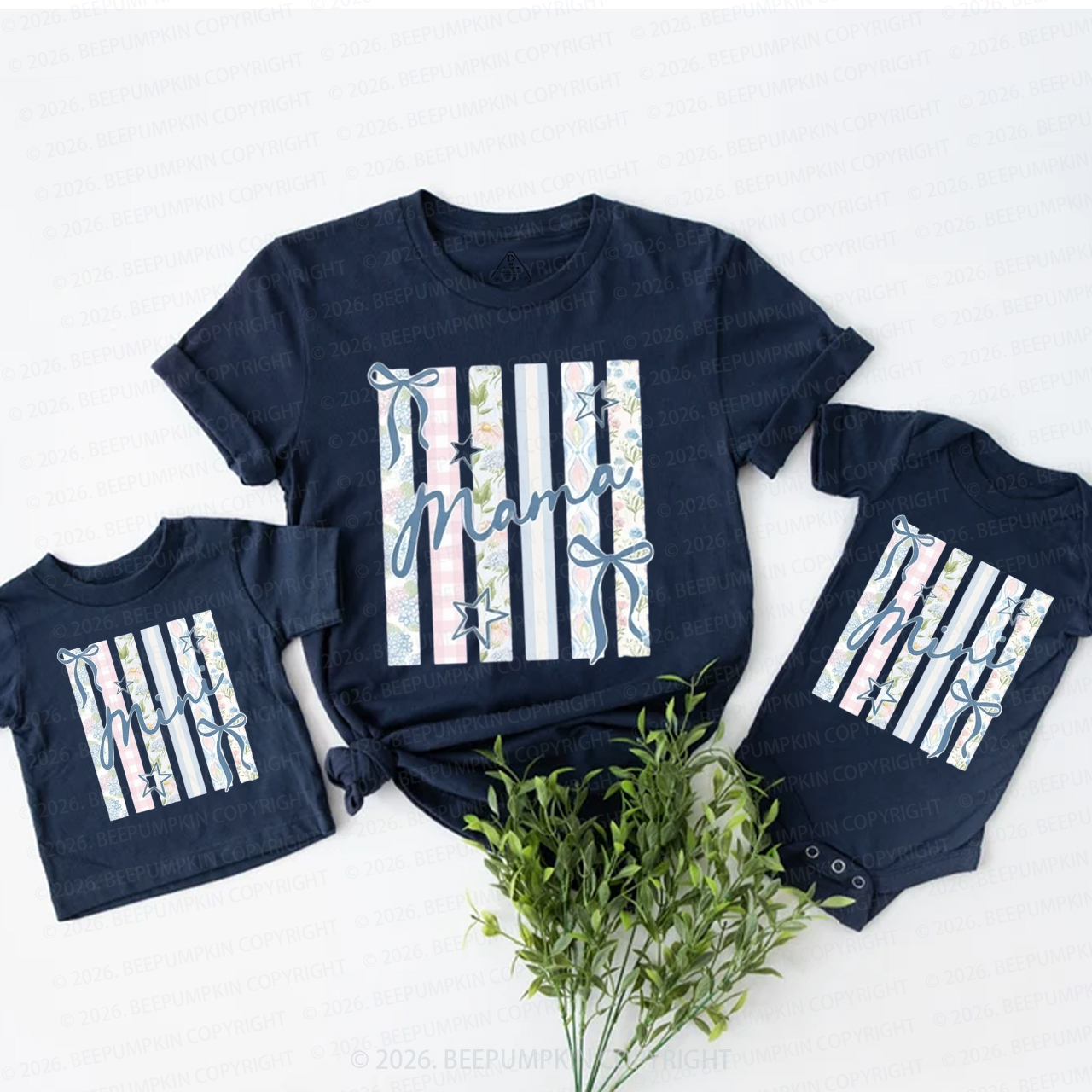 Coquette Preppy Mother's Day Mom&Me Matching T-Shirts